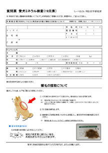 質問票・被毛の採取について