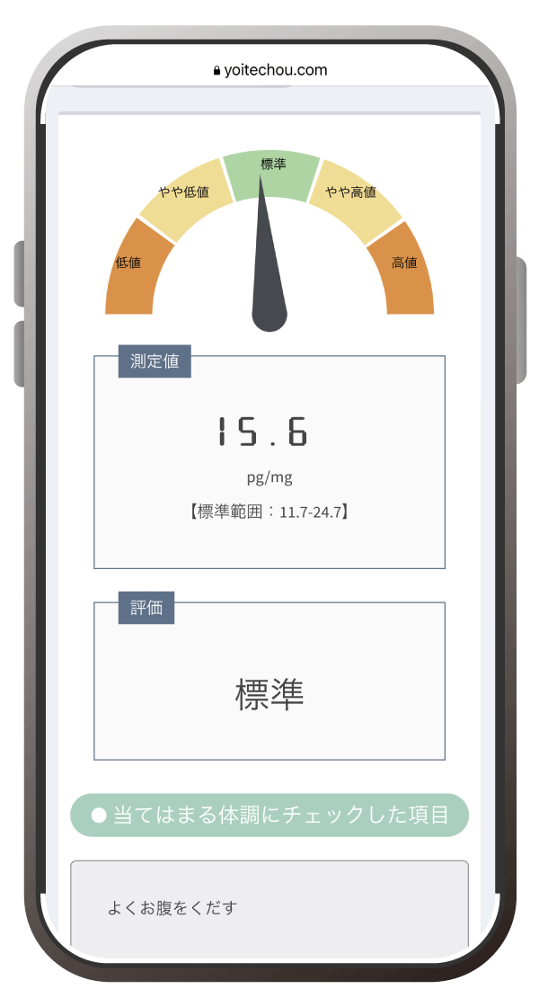 結果レポートのサンプル